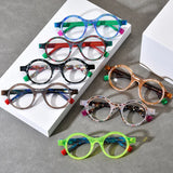 Olena Retro Round Acetate Frame