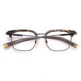 Alva Vintage Titanium  Acetate Rectangle Glasses Frame