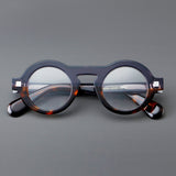 Claus Retro Round Acetate Glasses Frame