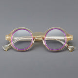 Prof Retro Round Acetate Glasses Frame