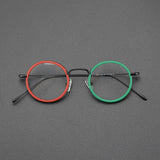 Hollis Retro Round Titanium Glasses Frame