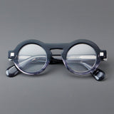 Claus Retro Round Acetate Glasses Frame