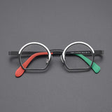 Lesley Retro Round Titanium Optical Glasses Frames