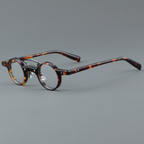 Bert Punk Retro Acetate Small frame Round Glasses Frame