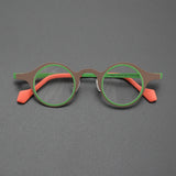 Fadi Titanium Round Glasses Frame