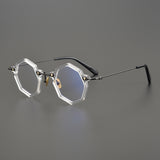 Rod Acetate Titanium Geometric Glasses Frame