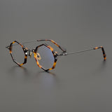 Rod Acetate Titanium Geometric Glasses Frame