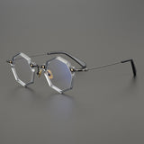 Rod Acetate Titanium Geometric Glasses Frame