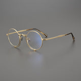 Odam Retro Round Titanium Glasses Frame