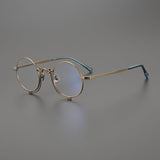 Odam Retro Round Titanium Glasses Frame