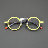 Kev Retro Acetate Round Glasses Frame