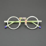 Kev Retro Acetate Round Glasses Frame