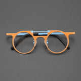 Ed Retro Round Titanium Glasses Frame