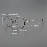 Chad Vintage Titanium Round Eyeglasses Frame