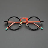 Kev Retro Acetate Round Glasses Frame