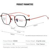 Inays Titanium Square Glasses Frame