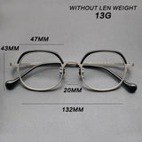 Hansom Vintage Titanium Square Eyeglasses Frame