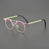 Ed Retro Round Titanium Glasses Frame