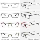 Levi Titanium Small Size Square Glasses Frame