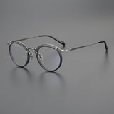 Jolina Retro Titanium Acetate Round Glasses Frame