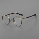 Amos Vintage Titanium  Acetate Round Glasses Frame