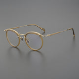 Jolina Retro Titanium Acetate Round Glasses Frame