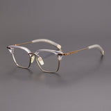 Alva Vintage Titanium  Acetate Rectangle Glasses Frame
