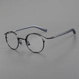 Amos Vintage Titanium  Acetate Round Glasses Frame