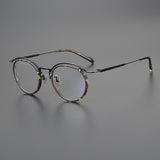 Jolina Retro Titanium Acetate Round Glasses Frame