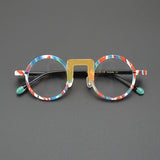 Kev Retro Acetate Round Glasses Frame