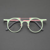 Ed Retro Round Titanium Glasses Frame