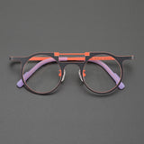 Ed Retro Round Titanium Glasses Frame