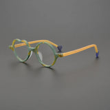 Oscar Individual Hand Frosted Multicolor Acetate  Glasses Frame