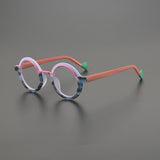 Aca Retro Acetate Round Glasses Frame