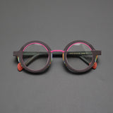 Aca Retro Acetate Round Glasses Frame