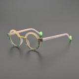 Aca Retro Acetate Round Glasses Frame