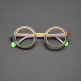 Aca Retro Acetate Round Glasses Frame