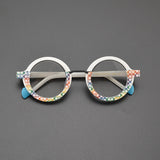 Aca Retro Acetate Round Glasses Frame