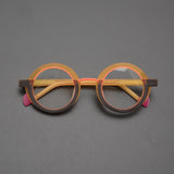 Aca Retro Acetate Round Glasses Frame