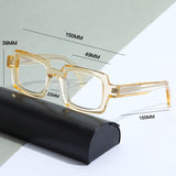 Lampos Acetate Rectangle Retro Glasses Frame