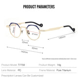 Mytes Round Pure Titanium Glasses Frame