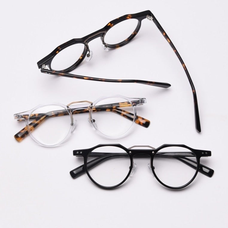 Leif Retro Small Round Acetate Glasses Frame